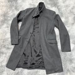 Theory セオリー 現行ロゴ カシミヤブレンド スタンドカラーコート M theory セオリー ウール カシミア混 スタンドカラー コート M - メルカリ