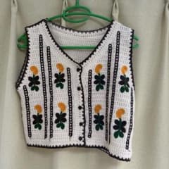 刺繍　ベスト　ジレのサムネイル
