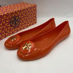 EE106 未使用 Tory Burch フラットシューズ オレンジ 約25cm - メルカリ