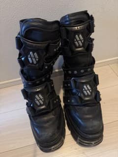 NEW ROCK ブラック 厚底 ロングブーツ サイズ45のサムネイル