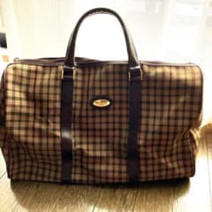 美品　lasserre ボストンバッグ グリーンチェックのサムネイル