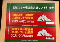 宮城県内スキー場 リフト引換券　2024-2025シーズン　２枚セットのサムネイル