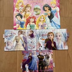 ha様専用　ディズニープリンセス　パズル　4枚セットのサムネイル