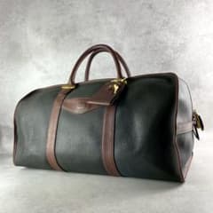 dunhill ダンヒル PVC×レザー ボストンバッグ トラベルバッグ 大容量 dunhill ダンヒル ボストンバッグ PVC×レザー 大容量 ロゴ 金具 - メルカリ