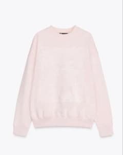 《限定品》ZARA × 大巻伸嗣 コラボスウェットピンク オーバーサイズのサムネイル