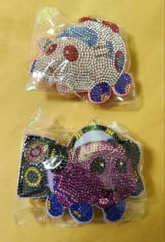 PUI PUI モルカー ラインストーンマスコット２　 ２個セット　キーホルダー