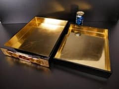 限定値下 収集品 本金箔経本箱 本金メッキ金具 蒔絵付き 木製 3056 