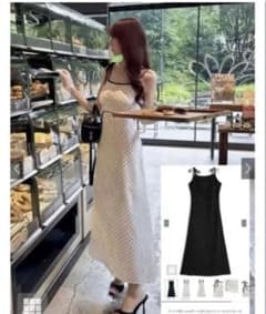 新品　GRL ドット柄 キャミワンピース　Mのサムネイル