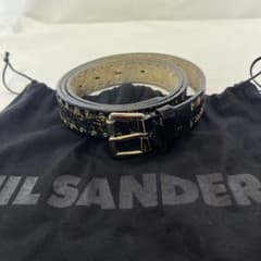 JIL SANDER クラックレザーベルト 黒 36/90 - メルカリ