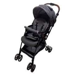 Aprica ラクーナクッションフリー レザーハンドル オート4輪 グレー