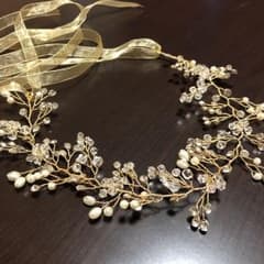 ゴールド小枝ヘッドドレス ブライダル 結婚式のサムネイル