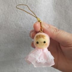 あらん☆様専用】トイプードル 白 犬 羊毛フェルト キーホルダー