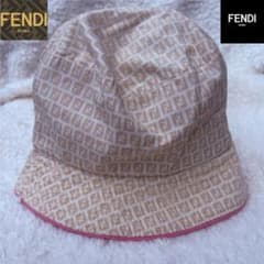 Fendi ロゴ FF柄 ズッカ柄 バケットハット ズッキーノ ベージュ/ピンク 