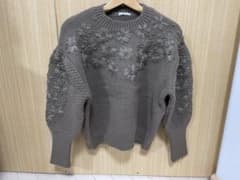 茶色　romile Embroidery knit TOP brownのサムネイル