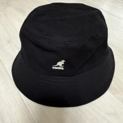 KANGOL 黒 バケットハット　Mのサムネイル