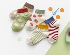キッズ靴下 １４-１６㎝ ５足セット 水玉のサムネイル