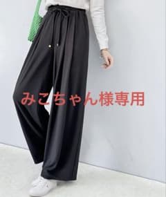 ワイドパンツ　ブラック　Lのサムネイル