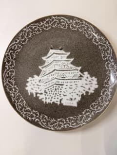 名古屋城 飾り皿 大皿 直径30cm 金彩 Glory CHINA 昭和レトロのサムネイル