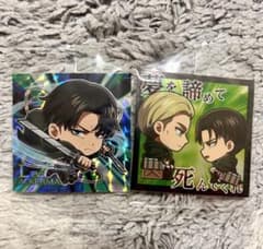 Attack Titan Wafer Sticker Set (2 stickers): Levi & Erwin