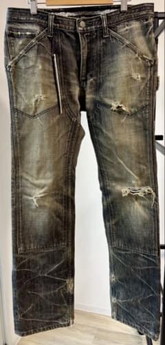 NUMBER (N)INE 07AW クラッシュ加工ペインターデニム　GRAY NUMBER (N)INE 07AW クラッシュ加工ペインターデニム GRAY - メルカリ