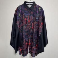 【DXMOUVE】臓器看板柄キモノ袖シャツ パープルのサムネイル