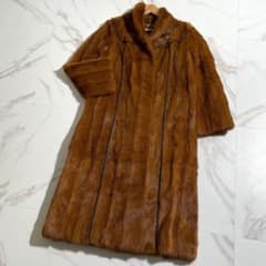 極美品 デミバフミンク ロング リアルファー コート 毛皮 毛並み