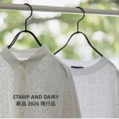 STAMP AND DIARY 刺繍 長袖シャツのサムネイル