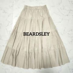 美品✨ BEARDSLEY ビアズリー プリーツティアードスカート アイボリーF