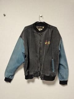 デニムスタジャン ブラック×ブルーのサムネイル