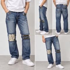 タヴァニティ・ソー・ジーンズ ダメージ加工 Y2K デニムパンツ W32