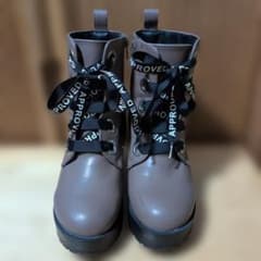 B.C. COMPANY ロゴ入り レースアップ 厚底ブーツМサイズ