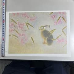 上村淳之 柔らかな色調で描かれた兎の作品 B4大型額絵二つ折り発送