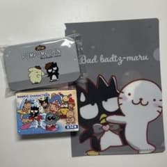 サンリオ　バッドばつ丸 チョコボックス　ミニクリアファイル　ミニ缶ケース 3点のサムネイル