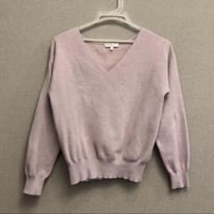PROPORTION Vネックニット トップス ピンクパープル フリーサイズのサムネイル