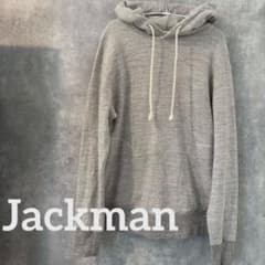 【Jackman】グレー フード付き パーカーのサムネイル