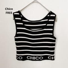 Chico 裾ロゴ　クロップドタンクトップ　FREEのサムネイル