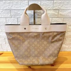 Russet Monogram Nylon Lightweight Tote Bag, Pink Beige