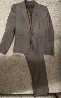 美品 ICB グレー ストライプ ビジネススーツ USA 4 JPN9号 - メルカリ