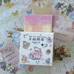 現品限り❗️海外マステ　レトロ猫のサムネイル