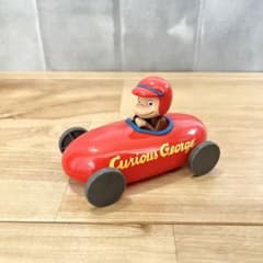 【希少】おさるのジョージ　レーシングカー(車) ⭐︎ハッピーセットのサムネイル