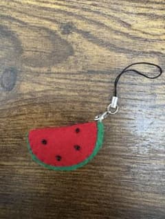 ハンドメイド フェルト スイカ ストラップのサムネイル