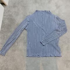 くま様専用 2wayメロープリーツハイネックトップス グレー Mのサムネイル