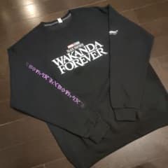 K*z様 MARVEL ブラックパンサー スウェット 古着 アメカジ L　バックのサムネイル