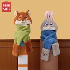 [해외 한정] 주토피아 디즈니 모자 머플러 장갑 닉 & 주디 2점