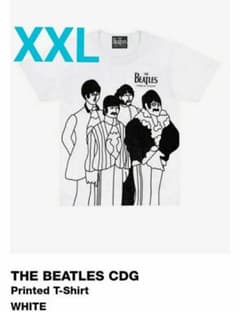 XXLコムデギャルソンTHE BEATLES CDG プリントTシャツ ホワイト - メルカリ