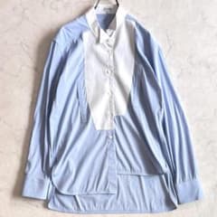 LOEWE ロエベ ジョナサン期 アシンメトリー バイカラー 長袖ブラウスuv0 ロエベ ジョナサン期 アシンメトリーバイカラー長袖シャツ vy3 - メルカリ