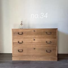 34)桐箪笥 アンティーク チェスト 古家具 和箪笥 着物 - メルカリ