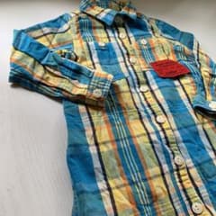 【REDDY APPLE SEED 美品】ロングチェックシャツのサムネイル