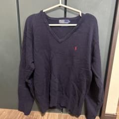 Polo by Ralph Lauren Vネックニット ネイビー Mのサムネイル