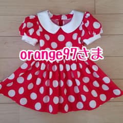 【orange97さま】赤ドット ミニ ワンピース 丸襟のサムネイル